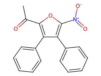 3,4-Diphenyl-5-nitro-2-acetylfuran structure