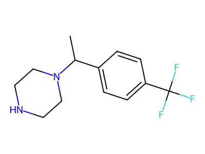 1-[1-[4-(Trifluoromethyl)phenyl]ethyl]piperazine structure
