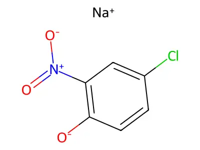 Sodium 4-chloro-2-nitrophenolate structure