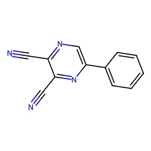 2,3-Dicyano-5-phenylpyrazine structure