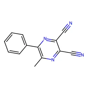2,3-Dicyano-5-methyl-6-phenylpyrazine structure
