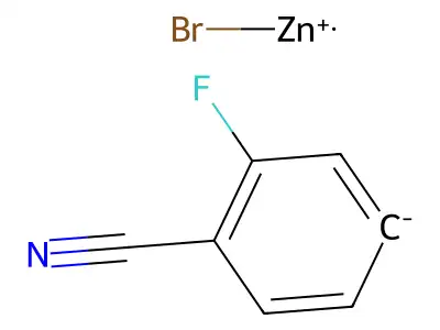 4-Cyano-3-fluorophenylzinc bromide structure