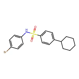 N-(4-bromophenyl)-4-cyclohexylbenzenesulfonamide structure