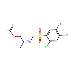 2-[(2,4,5-Trichlorophenyl)sulfonylhydrazinylidene]propyl acetate structure