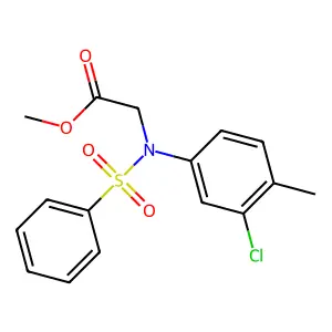 Methyl 2-[benzenesulfonyl-(3-chloro-4-methyl-phenyl)amino]acetate structure
