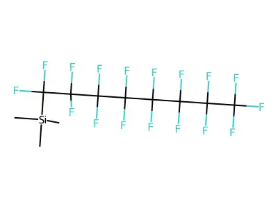 Silane, (heptadecafluorooctyl)trimethyl- structure