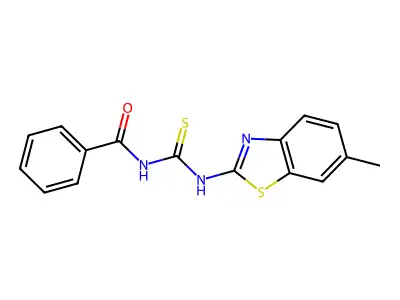 N-[(6-methyl-1,3-benzothiazol-2-yl)carbamothioyl]benzamide structure