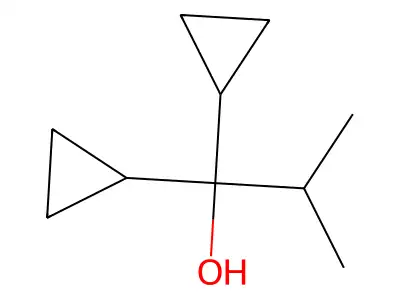 1,1-Dicyclopropyl-2-methylpropan-1-ol structure