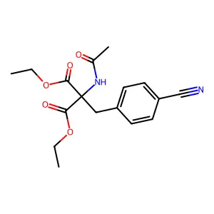 Diethyl 2-acetamido-2-(4-cyanobenzyl)malonate structure