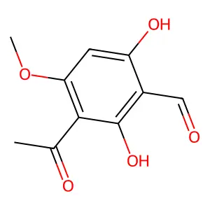 3-Acetyl-2,6-dihydroxy-4-methoxybenzaldehyde structure