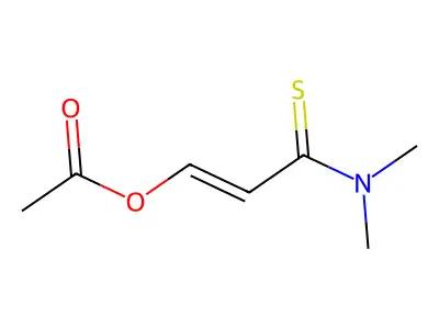 2-Propenethioamide, 3-(acetyloxy)-N,N-dimethyl-, (E)- structure