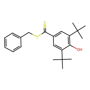 4-[Benzylsulfanyl(sulfanyl)methylidene]-2,6-ditert-butylcyclohexa-2,5-dien-1-one structure