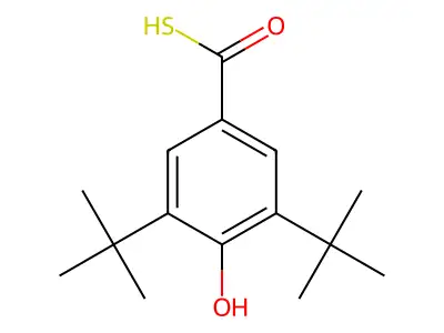 3,5-ditert-butyl-4-hydroxybenzenecarbothioic S-acid structure