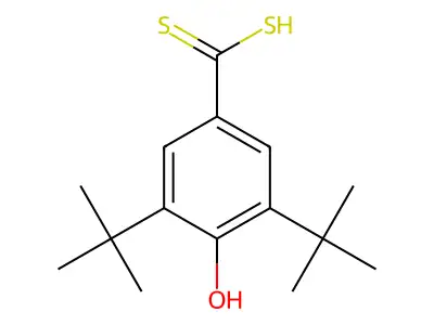 Benzenecarbodithioic acid, 3,5-bis(1,1-dimethylethyl)-4-hydroxy- structure