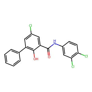 3-Biphenylcarboxanilide, 3'',4'',5-trichloro-2-hydroxy- structure
