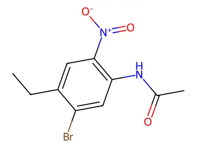 N-(5-bromo-4-ethyl-2-nitrophenyl)acetamide structure