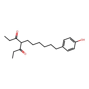 3,5-Heptanedione, 4-[6-(4-hydroxyphenyl)hexyl]- structure