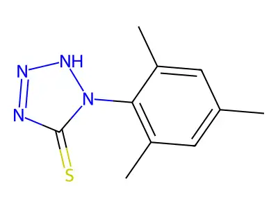 1,2-Dihydro-1-(2,4,6-trimethylphenyl)-5H-tetrazole-5-thione structure