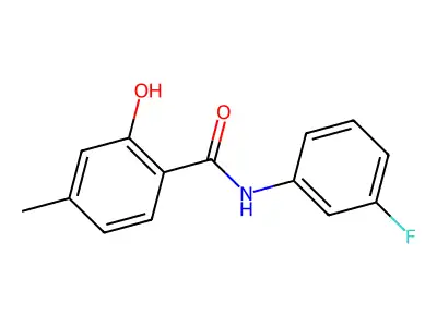 Benzamide, N-(3-fluorophenyl)-2-hydroxy-4-methyl- structure