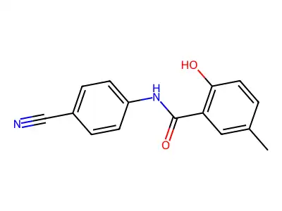 N-(4-cyanophenyl)-2-hydroxy-5-methylbenzamide structure