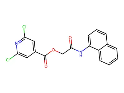 [(Naphthalen-1-yl)carbamoyl]methyl 2,6-dichloropyridine-4-carboxylate structure
