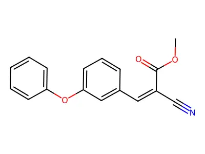 Methyl 2-cyano-3-(3-phenoxyphenyl)prop-2-enoate structure