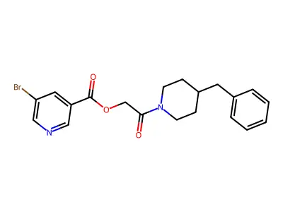 [2-(4-Benzylpiperidin-1-yl)-2-oxoethyl] 5-bromopyridine-3-carboxylate structure