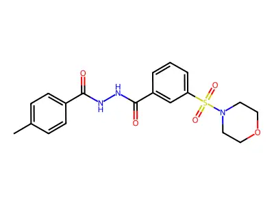 N'-(4-methylbenzoyl)-3-morpholin-4-ylsulfonylbenzohydrazide structure