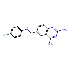 6-[(4-Chloroanilino)methyl]quinazoline-2,4-diamine structure