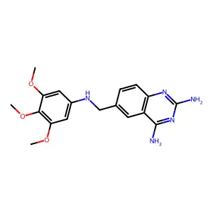 6-[(3,4,5-Trimethoxyanilino)methyl]quinazoline-2,4-diamine structure