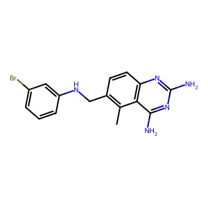 6-[(3-Bromoanilino)methyl]-5-methylquinazoline-2,4-diamine structure