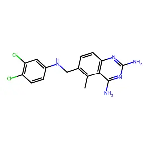 6-[(3,4-Dichloroanilino)methyl]-5-methylquinazoline-2,4-diamine structure