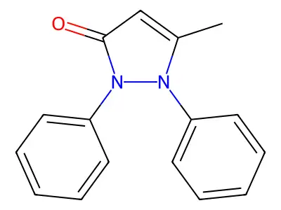 5-methyl-1,2-diphenyl-1,2-dihydro-3H-pyrazol-3-one structure
