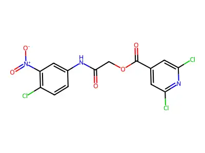 [(4-Chloro-3-nitrophenyl)carbamoyl]methyl 2,6-dichloropyridine-4-carboxylate structure