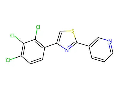3-[4-(2,3,4-Trichlorophenyl)-1,3-thiazol-2-yl]pyridine structure