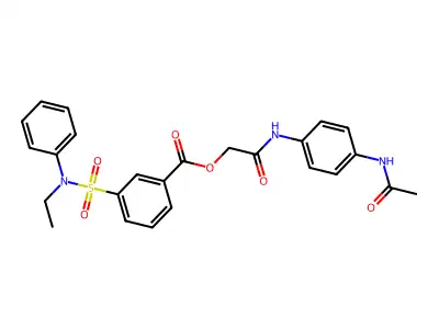 [2-(4-Acetamidoanilino)-2-oxoethyl] 3-[ethyl(phenyl)sulfamoyl]benzoate structure