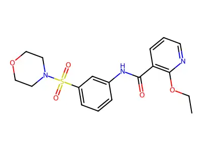 2-ethoxy-N-(3-morpholin-4-ylsulfonylphenyl)pyridine-3-carboxamide structure