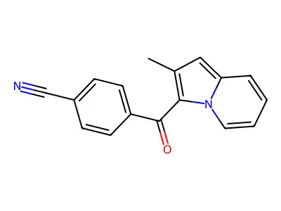4-(2-Methylindolizine-3-carbonyl)benzonitrile structure