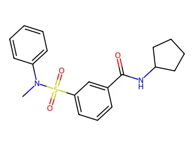 N-cyclopentyl-3-[methyl(phenyl)sulfamoyl]benzamide structure