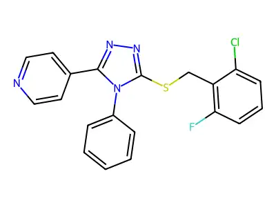 4-(5-((2-Chloro-6-fluorobenzyl)thio)-4-phenyl-4H-1,2,4-triazol-3-yl)pyridine structure