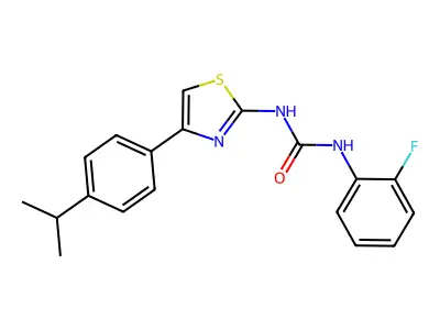 1-(2-Fluorophenyl)-3-(4-(4-isopropylphenyl)thiazol-2-yl)urea structure