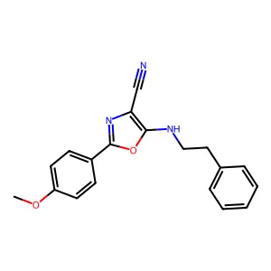 2-(4-Methoxyphenyl)-5-[(2-phenylethyl)amino]-1,3-oxazole-4-carbonitrile structure