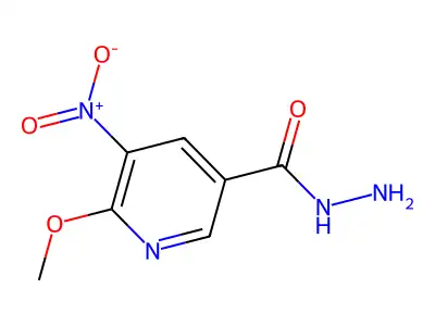6-Methoxy-5-nitropyridine-3-carbohydrazide structure