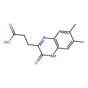3-(6,7-Dimethyl-3-oxo-3,4-dihydroquinoxalin-2-yl)propanoic acid structure