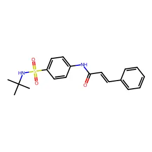 (E)-N-[4-(tert-butylsulfamoyl)phenyl]-3-phenylprop-2-enamide structure