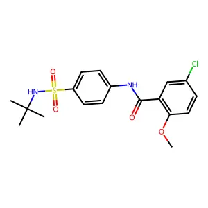 N-[4-(tert-butylsulfamoyl)phenyl]-5-chloro-2-methoxybenzamide structure