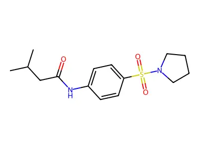 3-methyl-N-(4-pyrrolidin-1-ylsulfonylphenyl)butanamide structure