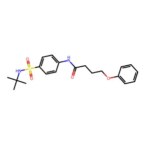 N-[4-(tert-butylsulfamoyl)phenyl]-4-phenoxybutanamide structure