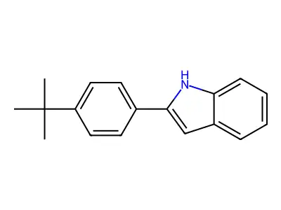 2-(4-(tert-Butyl)phenyl)-1H-indole structure