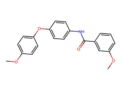 3-methoxy-N-[4-(4-methoxyphenoxy)phenyl]benzamide structure